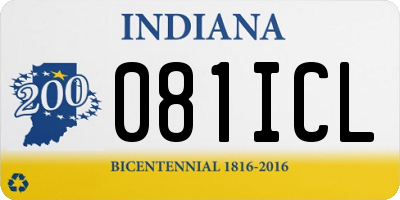 IN license plate 081ICL