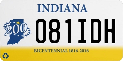 IN license plate 081IDH