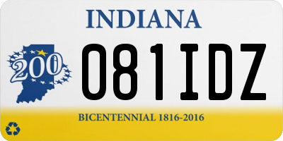 IN license plate 081IDZ