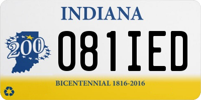 IN license plate 081IED