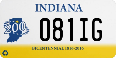 IN license plate 081IG