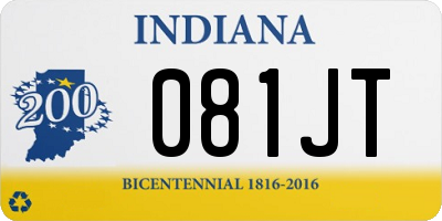 IN license plate 081JT