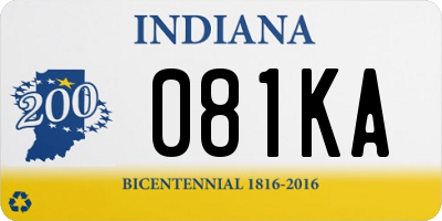 IN license plate 081KA