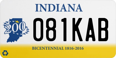 IN license plate 081KAB