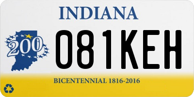 IN license plate 081KEH