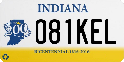 IN license plate 081KEL