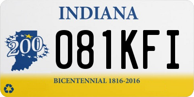 IN license plate 081KFI