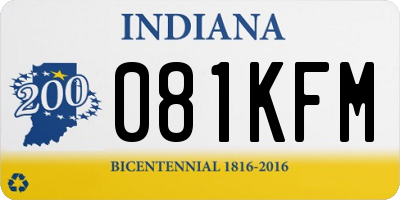 IN license plate 081KFM