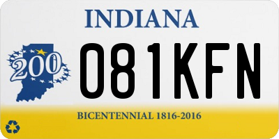 IN license plate 081KFN