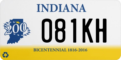 IN license plate 081KH