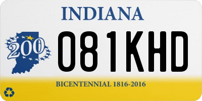 IN license plate 081KHD