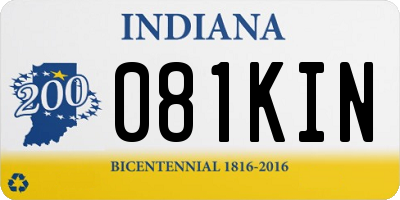 IN license plate 081KIN