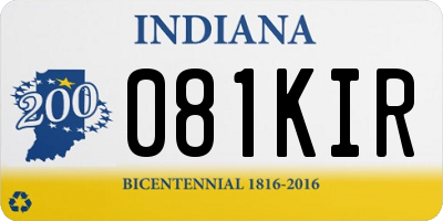 IN license plate 081KIR