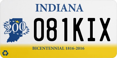 IN license plate 081KIX