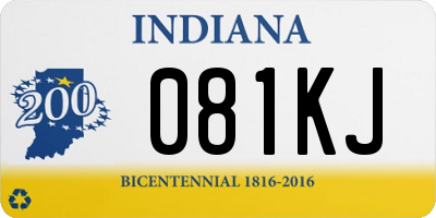 IN license plate 081KJ