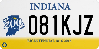 IN license plate 081KJZ