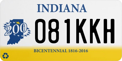 IN license plate 081KKH