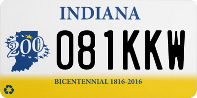 IN license plate 081KKW