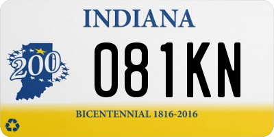 IN license plate 081KN