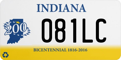 IN license plate 081LC