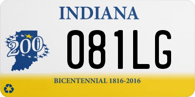 IN license plate 081LG