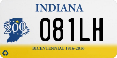 IN license plate 081LH