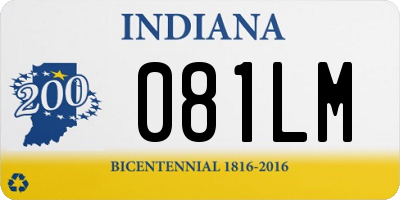 IN license plate 081LM