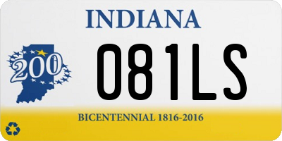 IN license plate 081LS