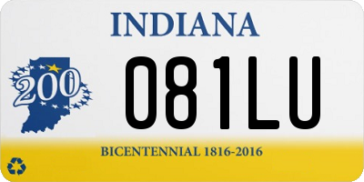 IN license plate 081LU
