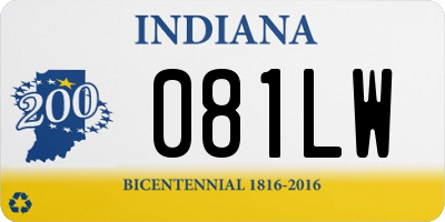 IN license plate 081LW