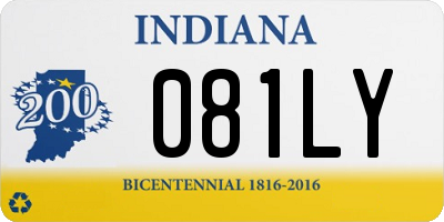 IN license plate 081LY