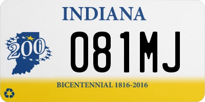 IN license plate 081MJ
