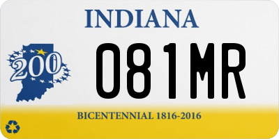 IN license plate 081MR