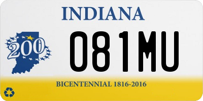 IN license plate 081MU