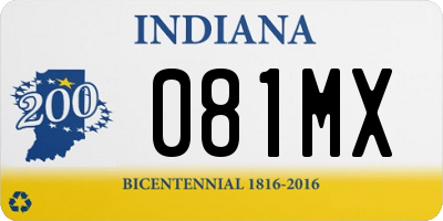 IN license plate 081MX