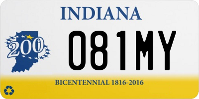IN license plate 081MY