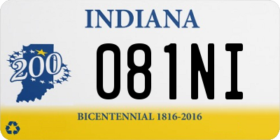 IN license plate 081NI