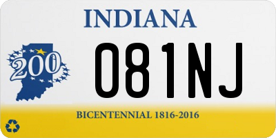 IN license plate 081NJ