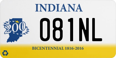 IN license plate 081NL