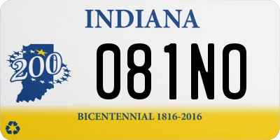 IN license plate 081NO