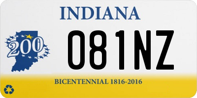 IN license plate 081NZ