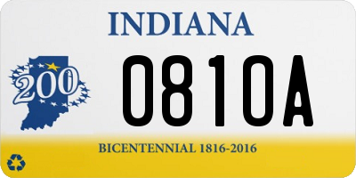 IN license plate 081OA