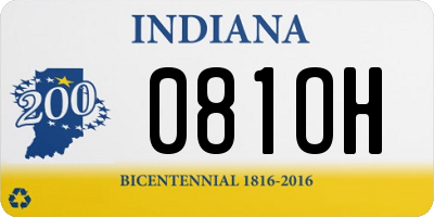 IN license plate 081OH