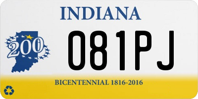 IN license plate 081PJ