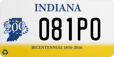 IN license plate 081PO