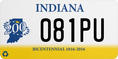 IN license plate 081PU