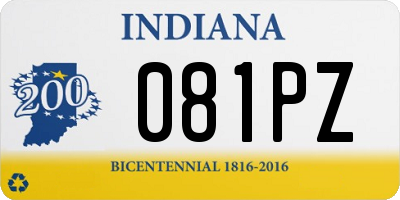 IN license plate 081PZ