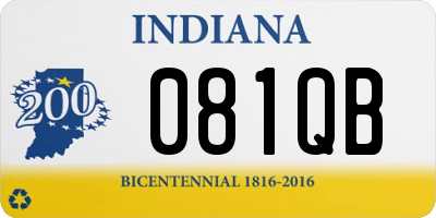 IN license plate 081QB