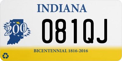 IN license plate 081QJ