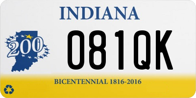 IN license plate 081QK